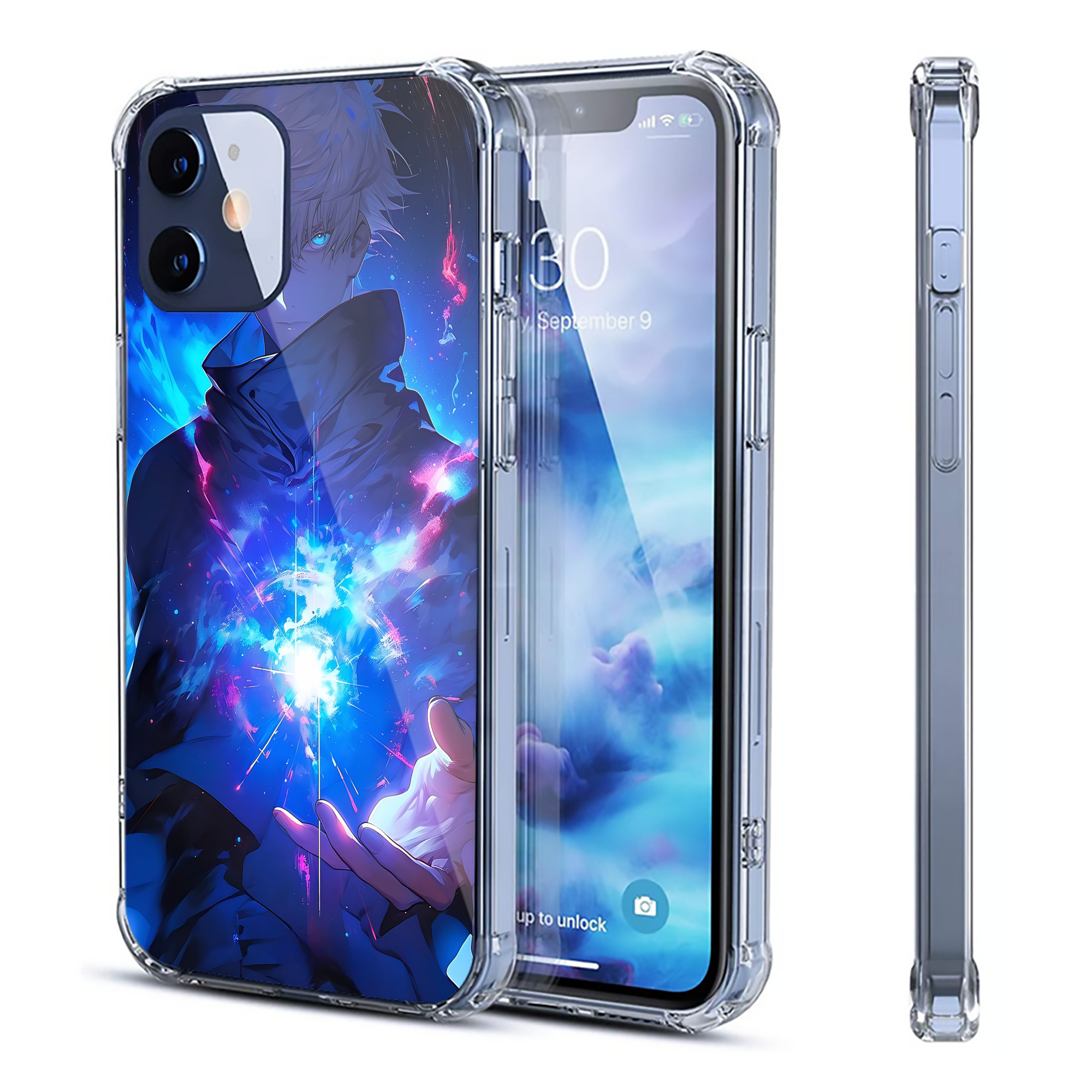 （画像用） 呪術廻戦 Jujutsu Kaisen 【iPhone 12シリーズ対応】透明スマホケース（クリアソフトケース）